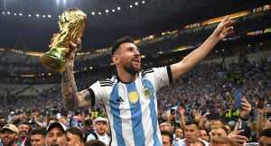 Messi lifts World Cup trophy