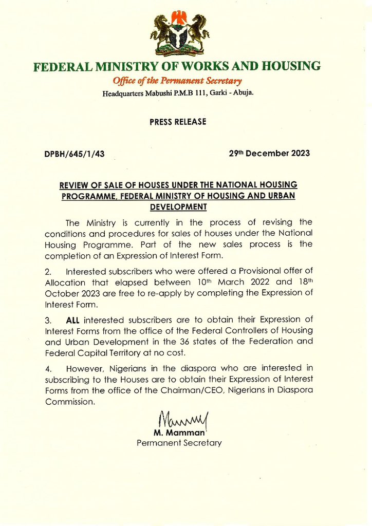FG reviews sales of houses under National Housing Program 2 20240104 152532