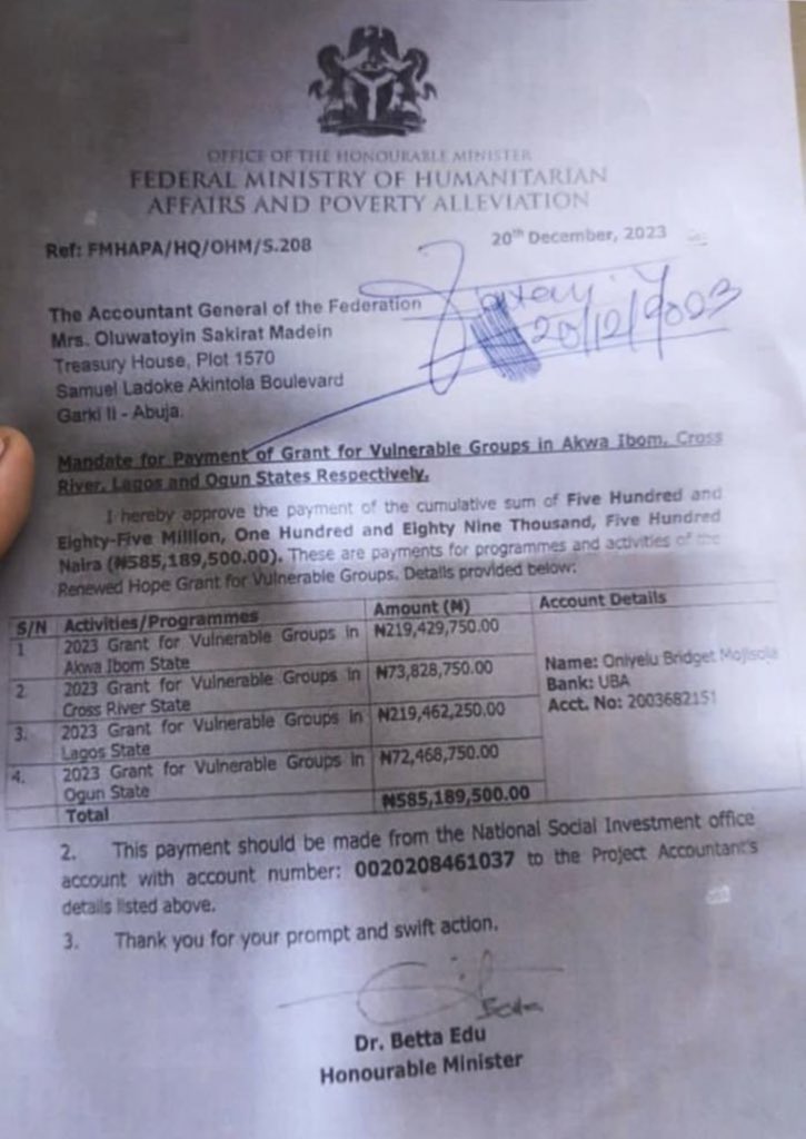 Tinubu suspends Humanitarian Minister, Betta Edu from office 2 20240108 150914