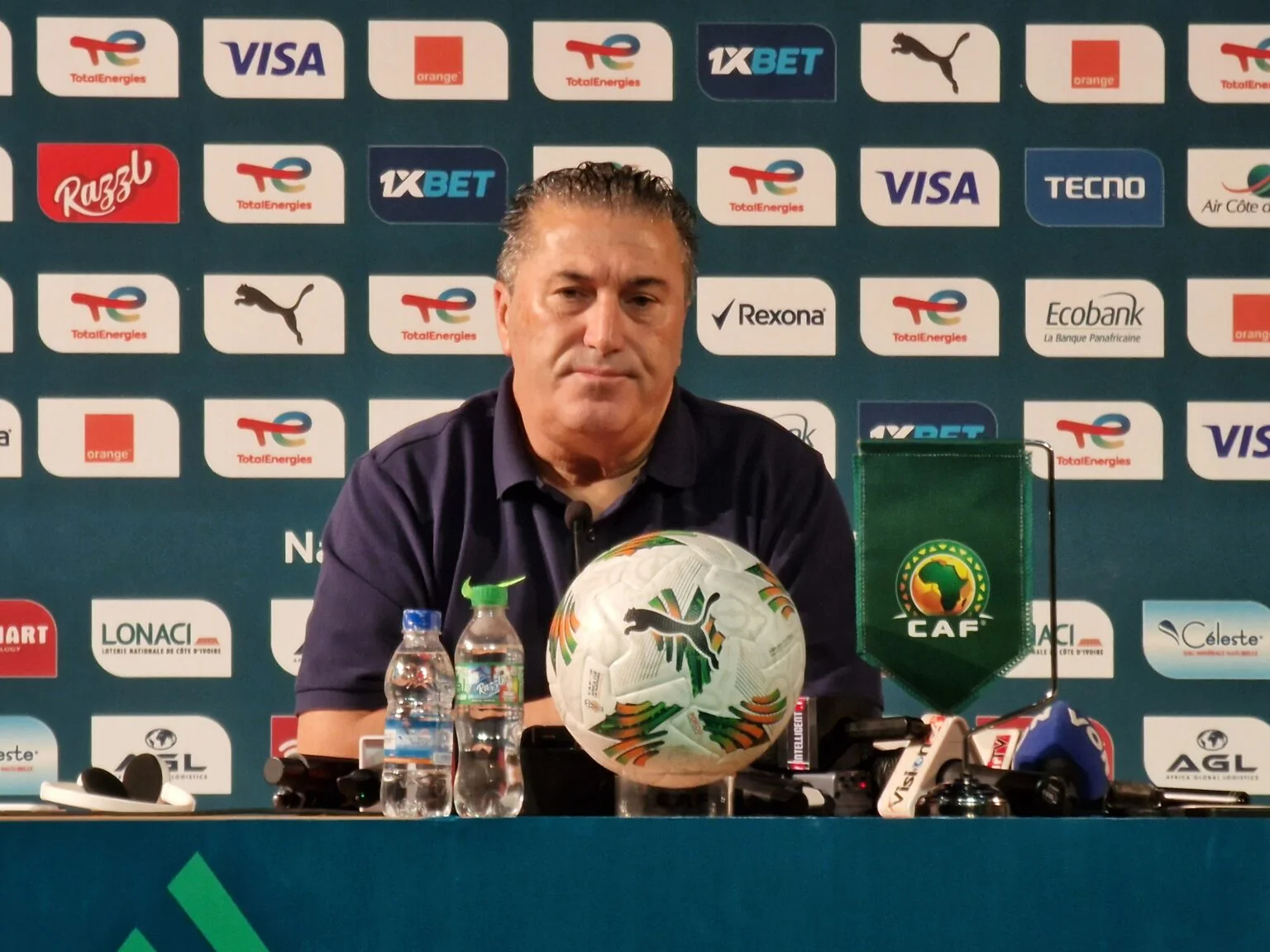 Super Eagles Coach, Jose Peseiro, at a pre-match news conference on Wednesday in Abidjan