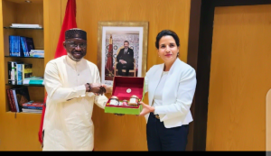 Minister of State for Petroleum Resources (Gas), Hon. Ekperikpe Ekpo, and the Moroccan Minister of Energy Transition and Sustainable Development, Ms. Leila Benali