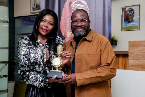 Cameroon star KO C and Burkina Fasos Tanya visit AFRIMAs secretariat 3