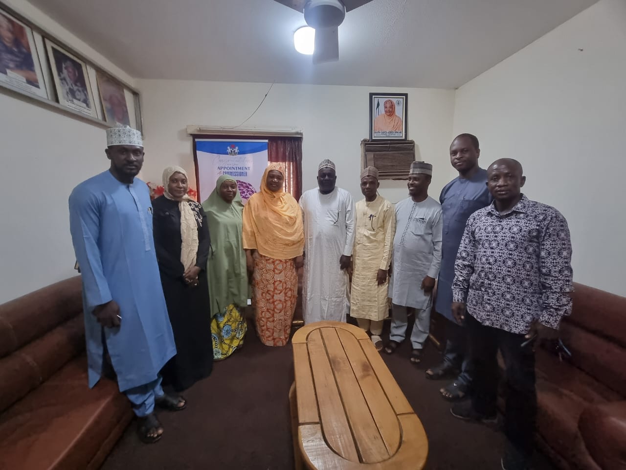 The leadership of Sokoto GBV Response Team during courtesy visit to the Honourable Commissioner, Ministry of Women and Children Affairs, and the Permanent Secretary of the Ministry on Tuesday