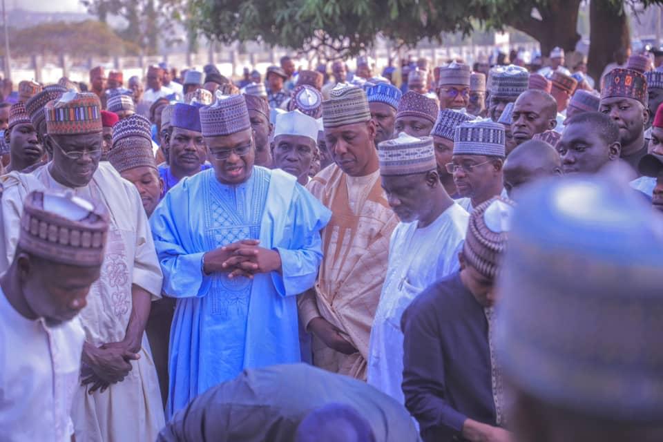Zulum leads Borno delegation to late Isa Gusau's funeral prayers in Abuja 4 IMG 20240114 WA0008