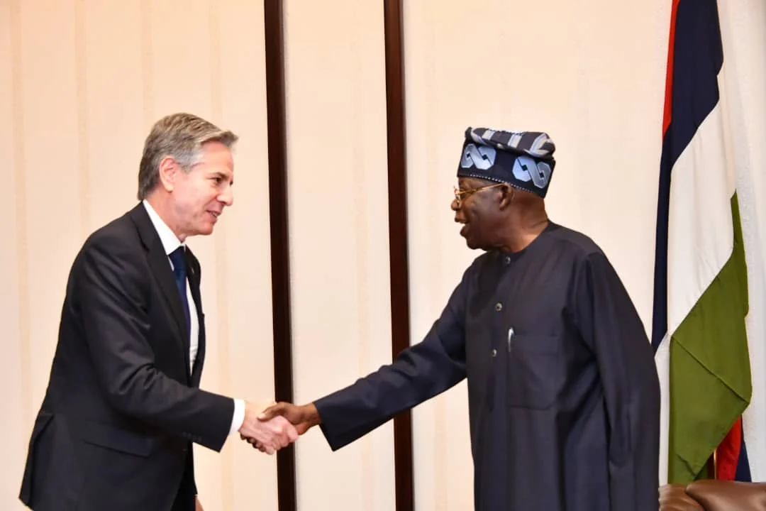U.S Secretary of State, Anthony Blinken and President Bola Tinubu