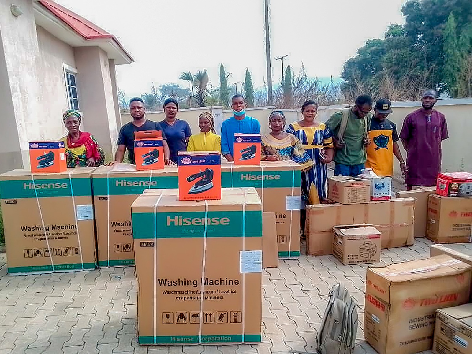 Some of the beneficiaries of Senator Natasha's empowerment programme in Kogi State.