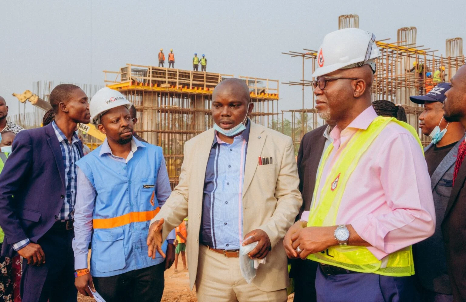 Ondo State Governor, Lucky Aiyedatiwa, at the inspection site
