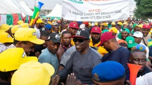 Dr. Ighodalo, addressing Oredo PDP leaders and members as part of his ongoing state-wide tour in Benin