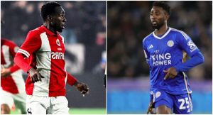 Royal Antwerp midfielder, Alhassan Yusuf, and Leicester City’s Wilfred Ndidi