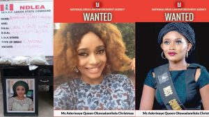 NDLEA declares ex-beauty queen wanted