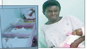 Mrs. Gladys Omodiagbe, the new quadruplet mum who was stuck in a private hospital in Warri, Delta State