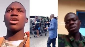 One of the soldiers hurled unprintable remarks at Governor Sanwo-Olu in a video that surfaced on social media on Thursday