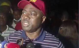 Oyo State Governor, Seyi Makinde during his visit to the scene of the explosion in Ibadan