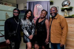 Cameroonian music star KO-C, Burkina Faso's Tanya, BridgeAfric President Victoria Nkong and President of the All Africa Music Awards (AFRIMA), Mr. Mike Dada during the music duo’s courtesy visit to AFRIMA’s secretariat, Lagos, Nigeria recently