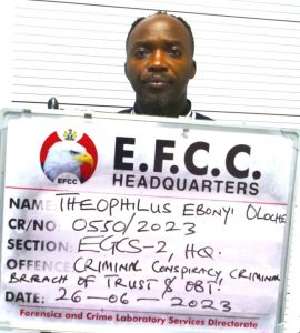 The arrested fraud suspect, Apostle Theophilus Oloche Ebonyi