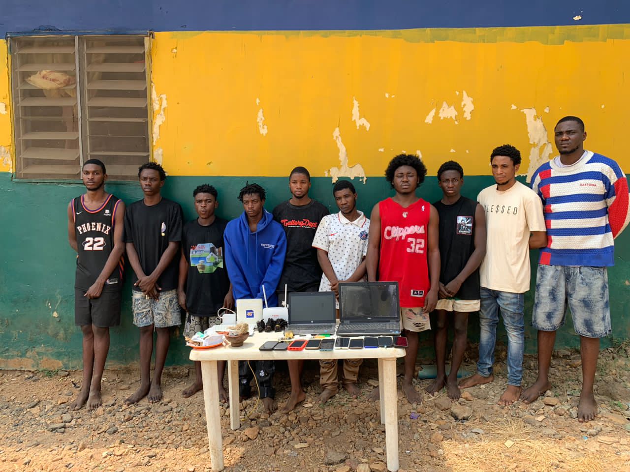 The paraded Internet fraudsters