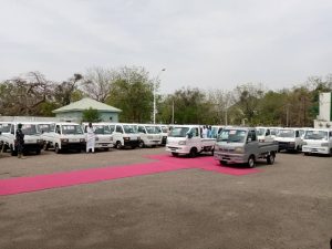 Mini buses donated by the Senator MT Monguno to his constituents