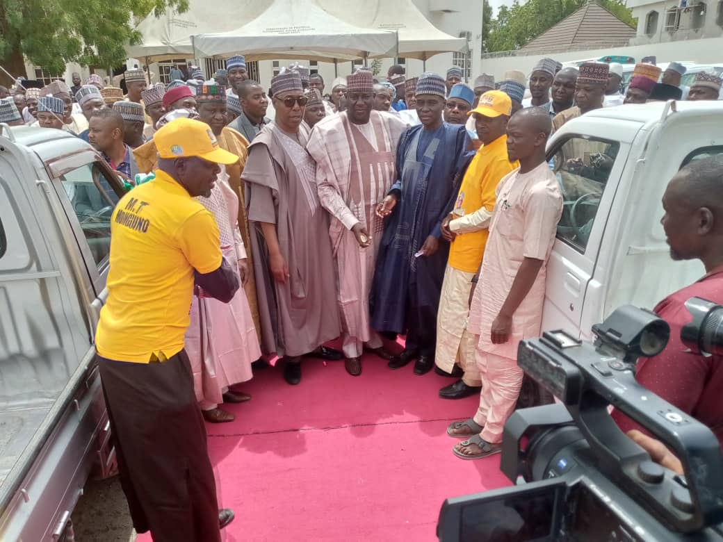 Mini buses donated by the Senator MT Monguno to his constituents
