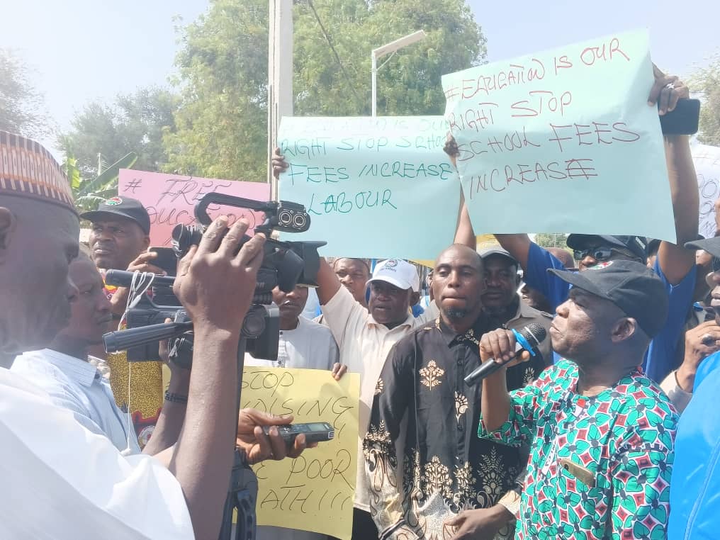 Police truncate NLC protest in Borno State 3 IMG 20240227 WA0075