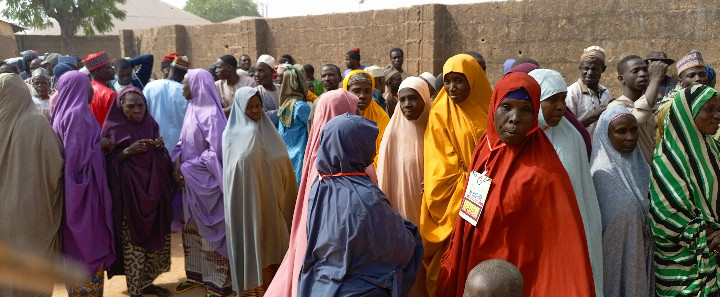 Voters vote in election