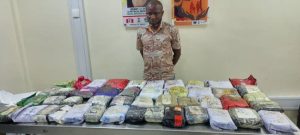 The arrested drug suspect