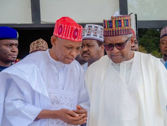 Kano State Governor, Abba Yusuf and Aliko Dangote