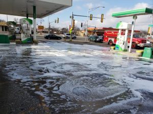 NNPC filling station spills petrol
