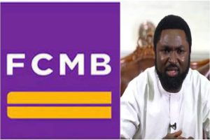 FCMB logo and Prophet Emmanuel Omale