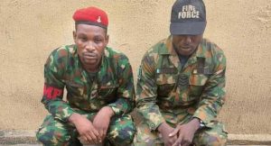 Fake soldiers paraded by the police in Lagos