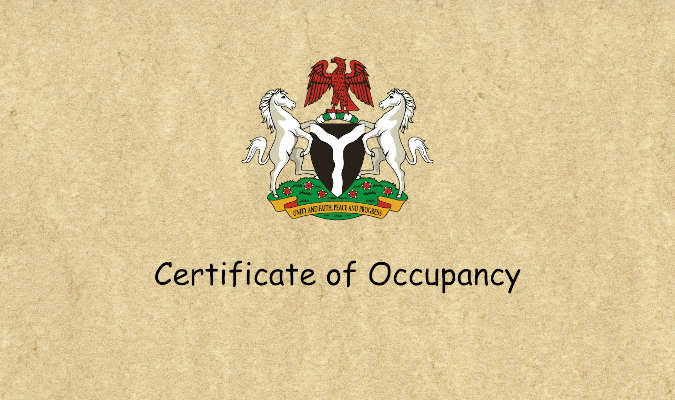 Certificate of Occupancy