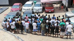 Arrested Internet fraudsters