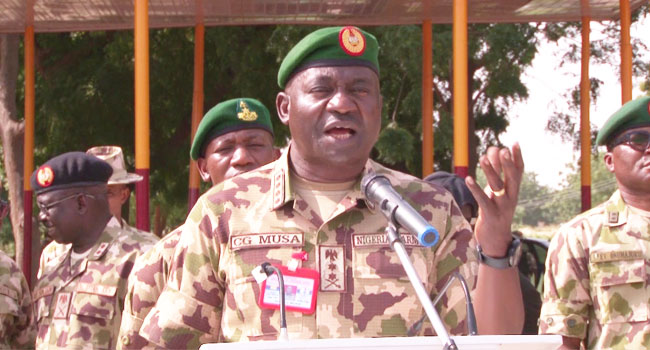 The Chief of Defence Staff, General Christopher Musa