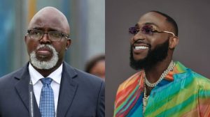 Former NFF President, Amaju Pinnick and Davido