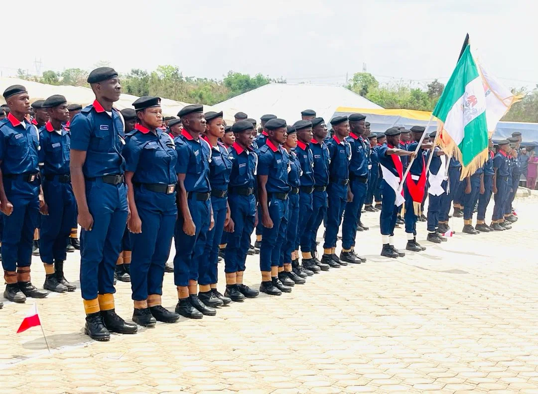 Men of civil defence corps during the parade