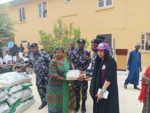POWA distributes food items