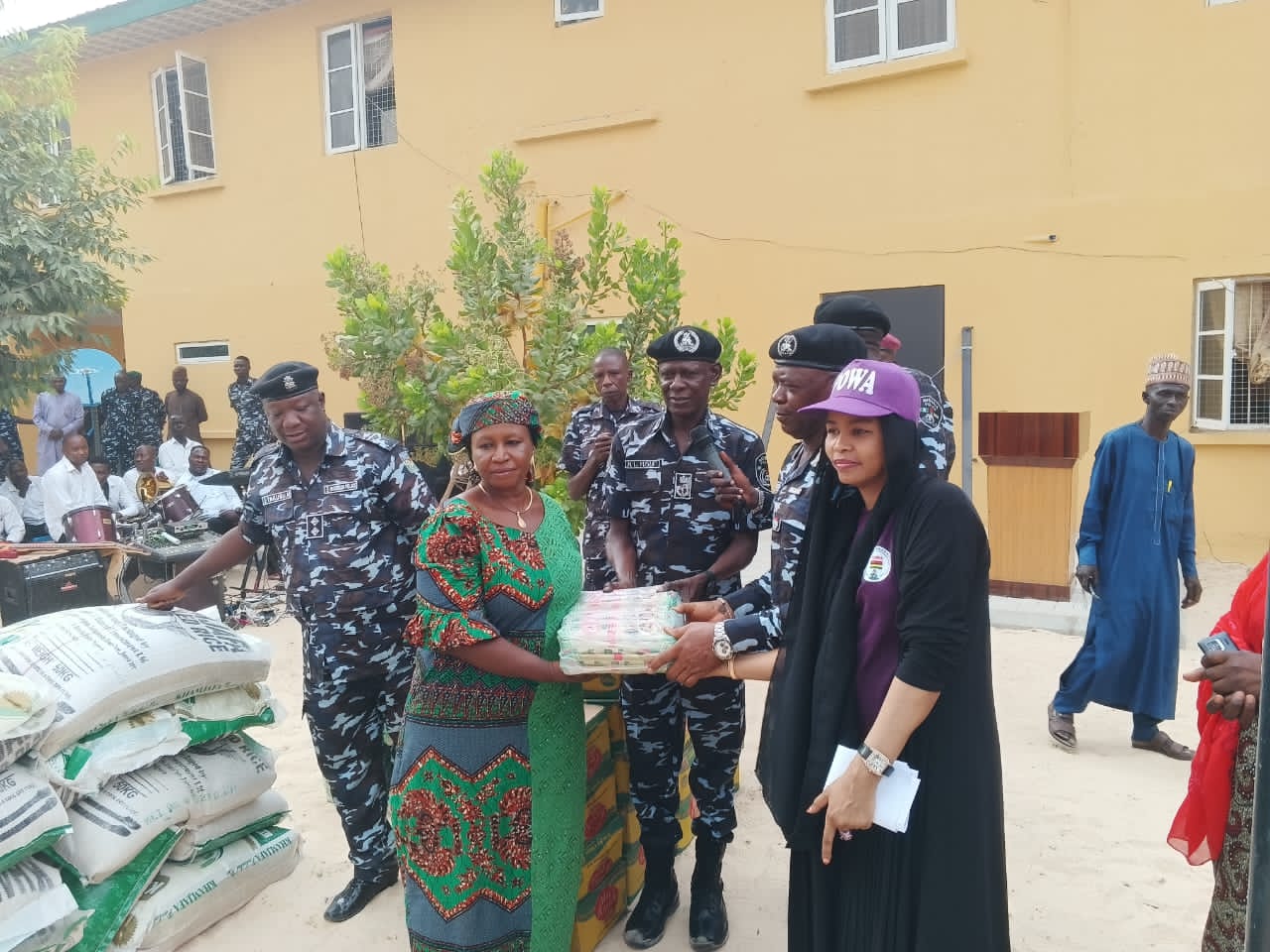 POWA distributes food items