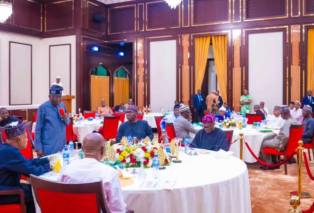 President Bola Tinubu addressing state governors