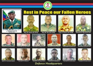 The fallen heroes were ambushed and killed by some youths during a peace keeping mission in Okuama Community, Delta State