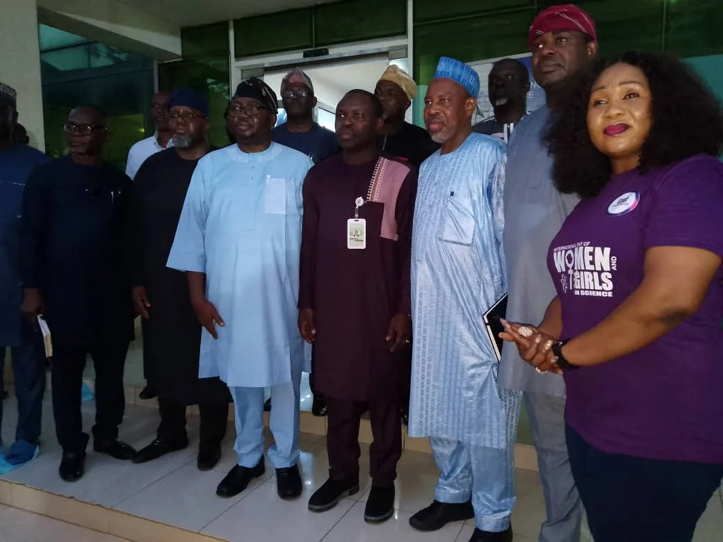 Minister of Power, Mr Adebayo Adelabu, during a working visit to Momas Electricity Meters Manufacturing Company Ltd. (MEMMCOL), Mowe, Ogun State.