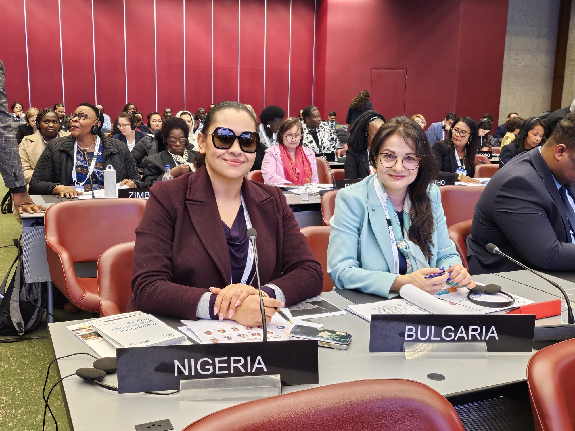 Senator Natasha Akpoti (Kogi Central ) and Deputy Speaker of the National Assembly of the Republic of Bulgaria, Mrs. Rositsa Kirova