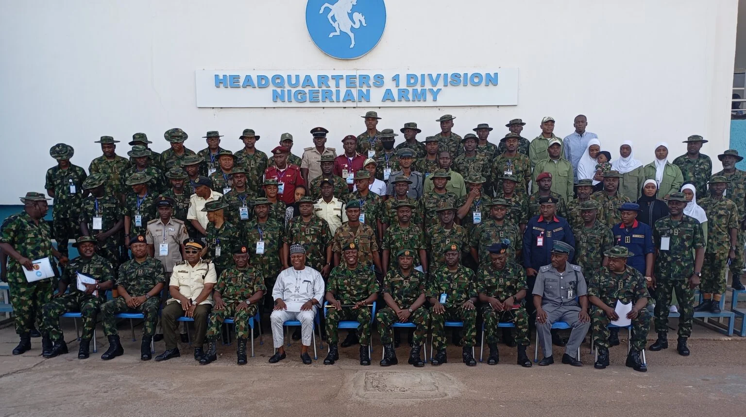 Group photograph of participants of 1 Division Operations Planning Cadre 2024, for Officers in 1 Division Area of Responsibility on Monday in Kaduna
