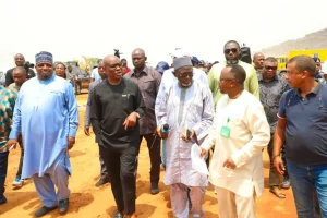 FCT Minister, Nyesom Wike during the inspection of some projects in FCT Abuja.