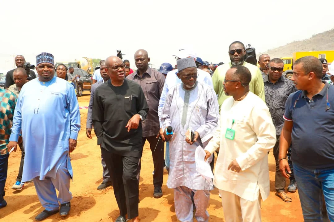 FCT Minister, Nyesom Wike during the inspection of some projects in FCT Abuja.