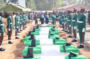 Nigerian Army buries Slain soldiers