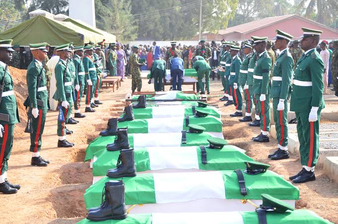 Nigerian Army buries Slain soldiers