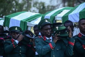 Nigerian Army buries Slain soldiers