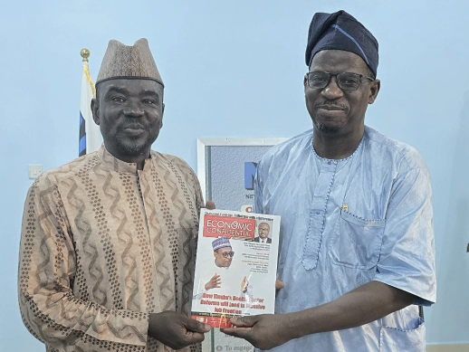 CEO of IMPR, Mallam Yushau Shuaib, during a courtesy visit to the Managing Director of NAN, Mallam Ali Muhammad Ali, in his office in Abuja.