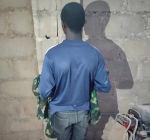 The arrested fake solider