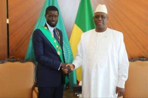 Former Senegalese President with his successor Diomaye Faye