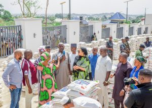 Bags of rice distributed to the beneficiaries in Kogi Central